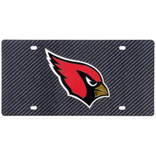 212 Main WC30378 6 x 12 in. Arizona Cardinals Carbon Fiber Design Laser License Plate