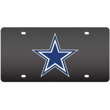 212 Main WC32068 6 x 12 in. Dallas Cowboys Carbon Fiber Design Laser License Plate