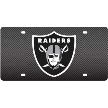 212 Main WC33777 6 x 12 in. Oakland Raiders Carbon Fiber Design Laser License Plate