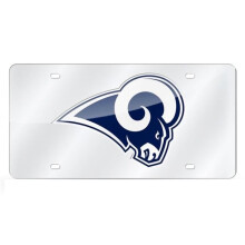 212 Main LZS3003 6 x 12 in. Los Angeles Rams Silver Laser License Plate
