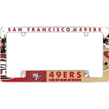 Rico Industries NFL San Francisco 49ers 12" x 6" Chrome Auto Kentekenplaathouder