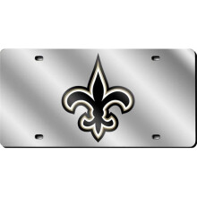 212 Main LZS1305C 6 x 12 in. Orleans Saints Silver Laser License Plate