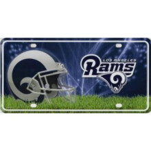 212 Main MTG3003 6 x 12 in. Los Angeles Rams Metal License Plate