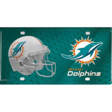 212 Main MTG1103 6 x 12 in. Miami Dolphins Metal License Plate