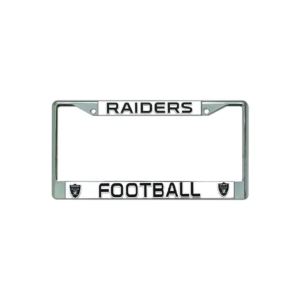 212 Main Fc1705 Oakland Raiders Football Chrome License Plate Frame 767345499554