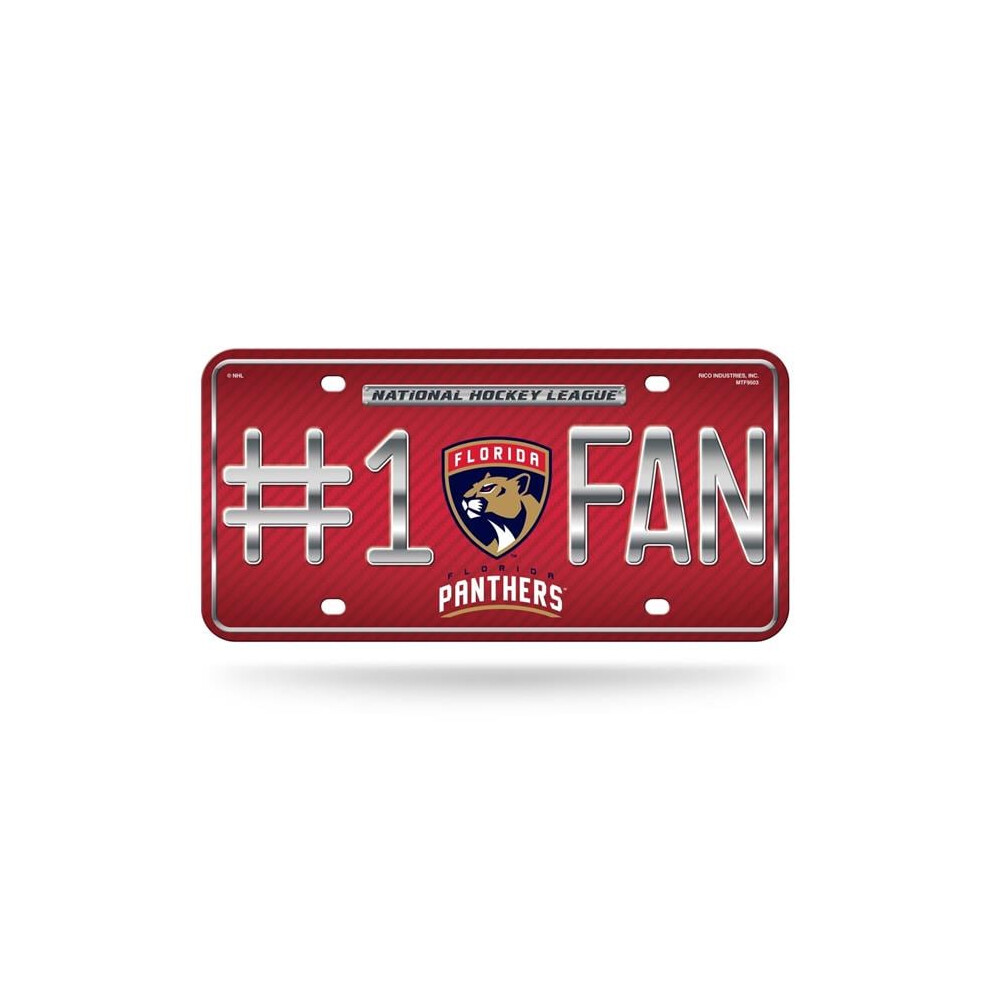 212 Main Mtf9503 6 X 12 In. Florida Panthers No. 1 Fan Metal License Plate 094746302559