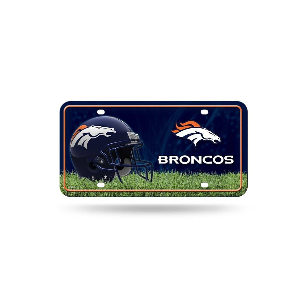 212 Main Mtg1602 6 X 12 In. Denver Broncos Metal License Plate 767345857934