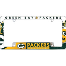 Rico Industries NFL Green Bay Packers 12" x 6" Chrome Auto Nummerplaat Frame
