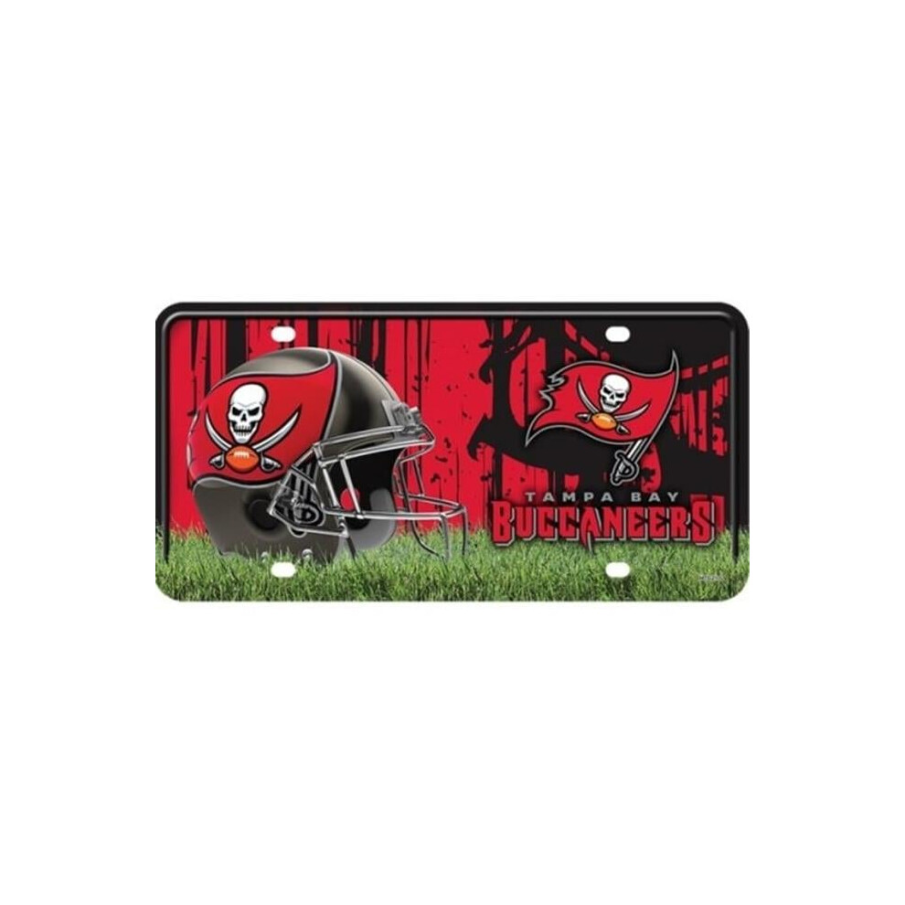 212 Main Mtg2102 6 X 12 In. Tampa Bay Buccaneers Metal License Plate 791154393352