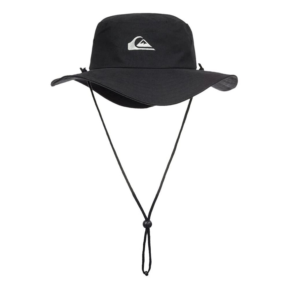 Quiksilver mens Bushmaster Protection Floppy Visor Bucket Sun Hat  Bla