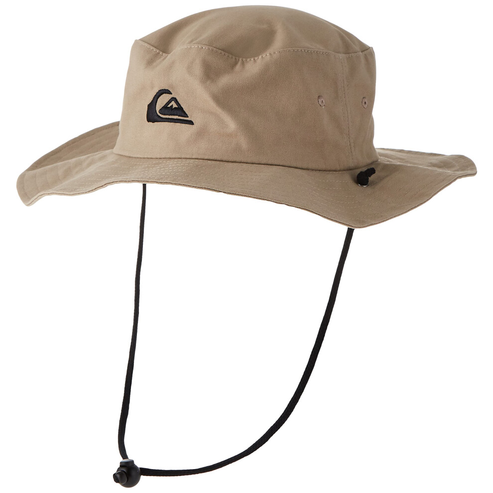 Quiksilver mens Bushmaster Protection Floppy Visor Bucket Sun Hat  Kha