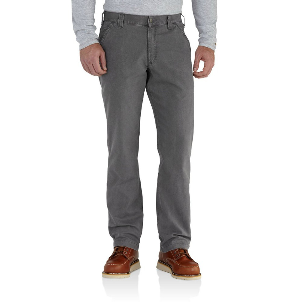 Carhartt mens Rugged Flex Relaxed Fit Canvas Work Pants  Gravel  44W x 32L US