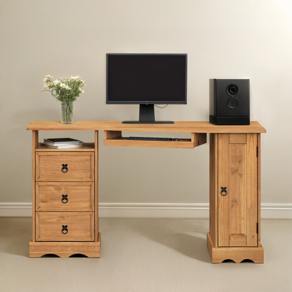 Corona Corner Computer Desk Solid Pine Furmiture