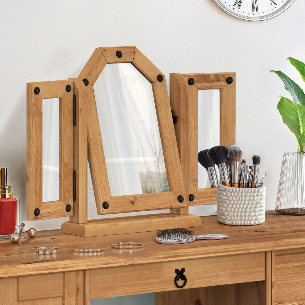 Corona Triple Mirror Solid Pine Furniture