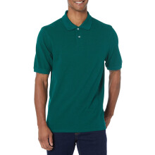 Polo da uomo in piqué di cotone regular fit (disponibile in taglie grandi e alte), verde militare, taglia media