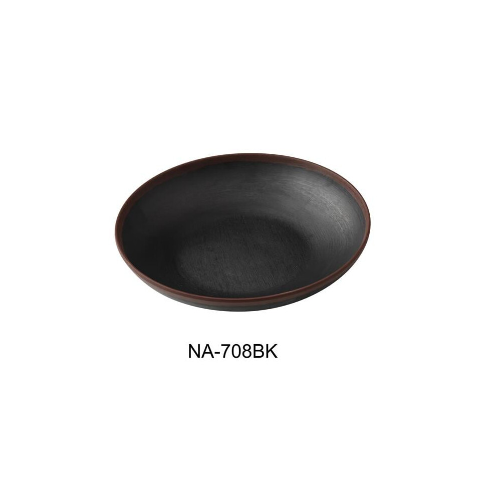 Yanco NA-708BK Nature Art 8 x 1.5 in. Salad & Soup Bowl, Black - 20 oz - Melamine - Pack of 36-image-OPC-PGHF26S-NEW