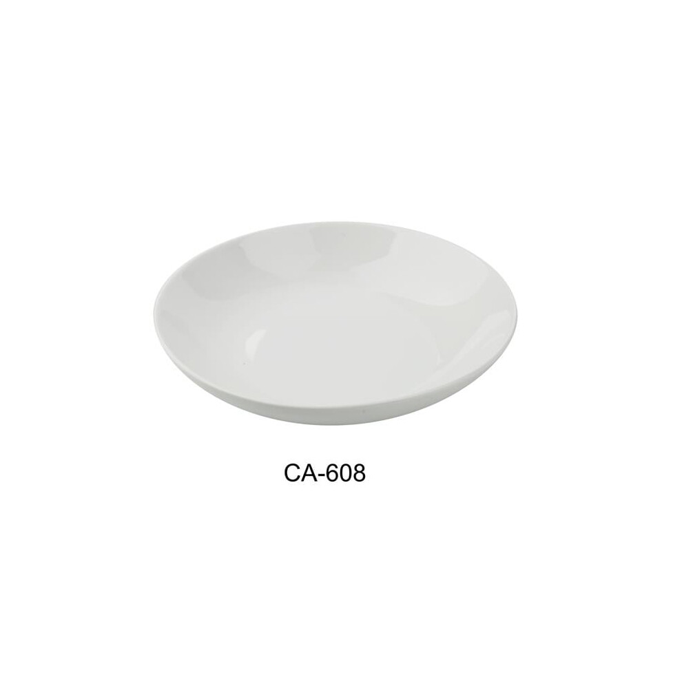 Yanco CA-608 Cambria 8.125 x 1.625 in. Salad & Soup Bowl, Bright White - 20 oz - China - Pack of 24-image-OPC-PGHF295-NEW