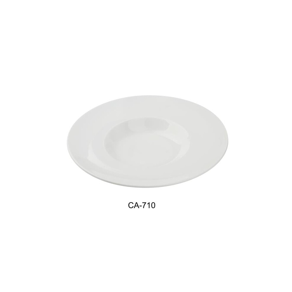 Yanco CA-710 Cambria X 10.75 x 7 x 2.25 in. Mediterranean Pasta Bowl, Bright White - 14 oz - China - Pack of 12-image-OPC-PGHF299-NEW