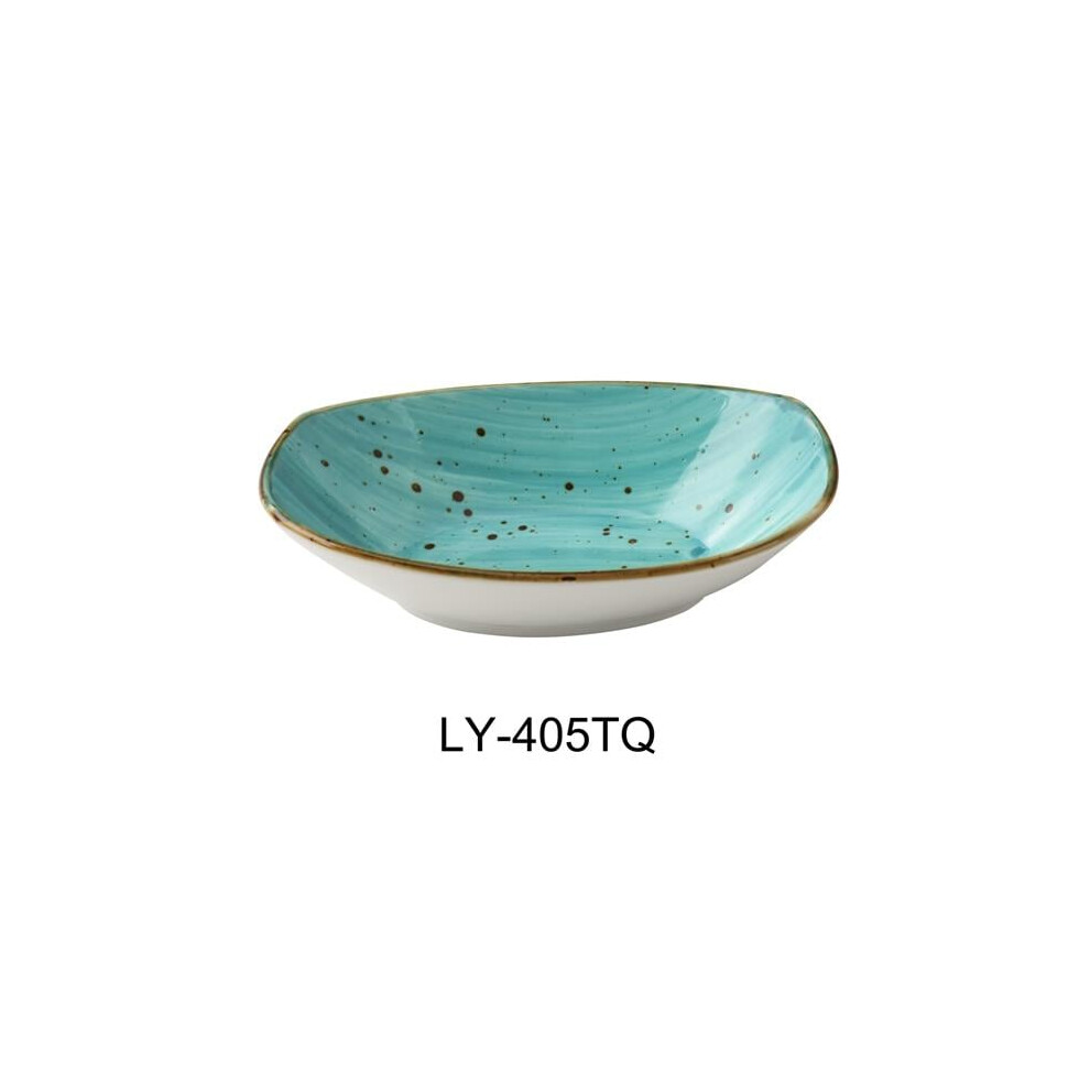 Yanco LY-405TQ Lyon 5.5 in. Small Oval Bowl, Turquoise - 5 oz - Reactive Glaze - Pack of 36-image-OPC-PGHF2FG-NEW