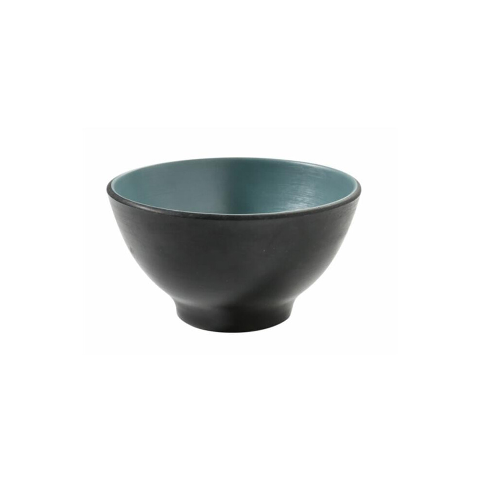 Yanco BM-404TL 10 oz Birmingham Melamine 4.50 x 2.75 in. Rice & Soup Bowl - Gray & Teal-image-OPC-PGHF2JK-NEW