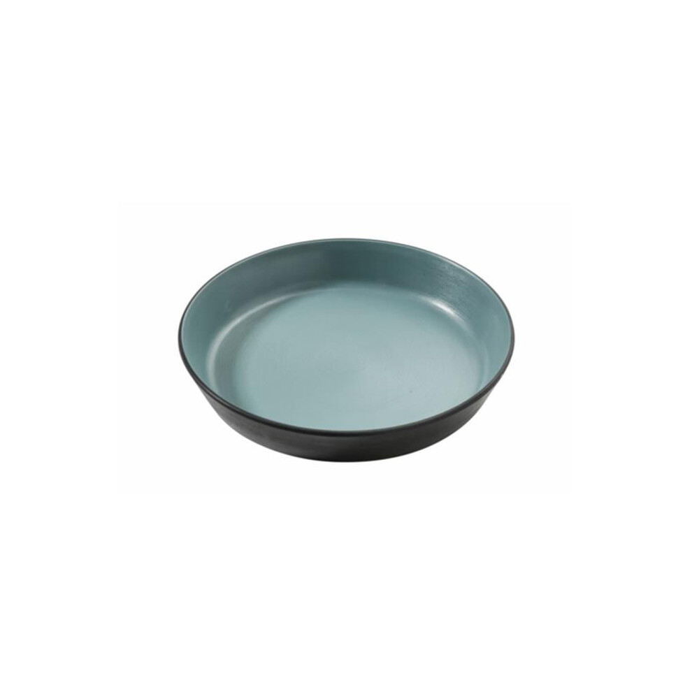 Yanco BM-506TL 12 oz Birmingham Melamine 6.50 x 1.25 in. Deep Dish - Gray & Teal-image-OPC-PGHF2KF-NEW