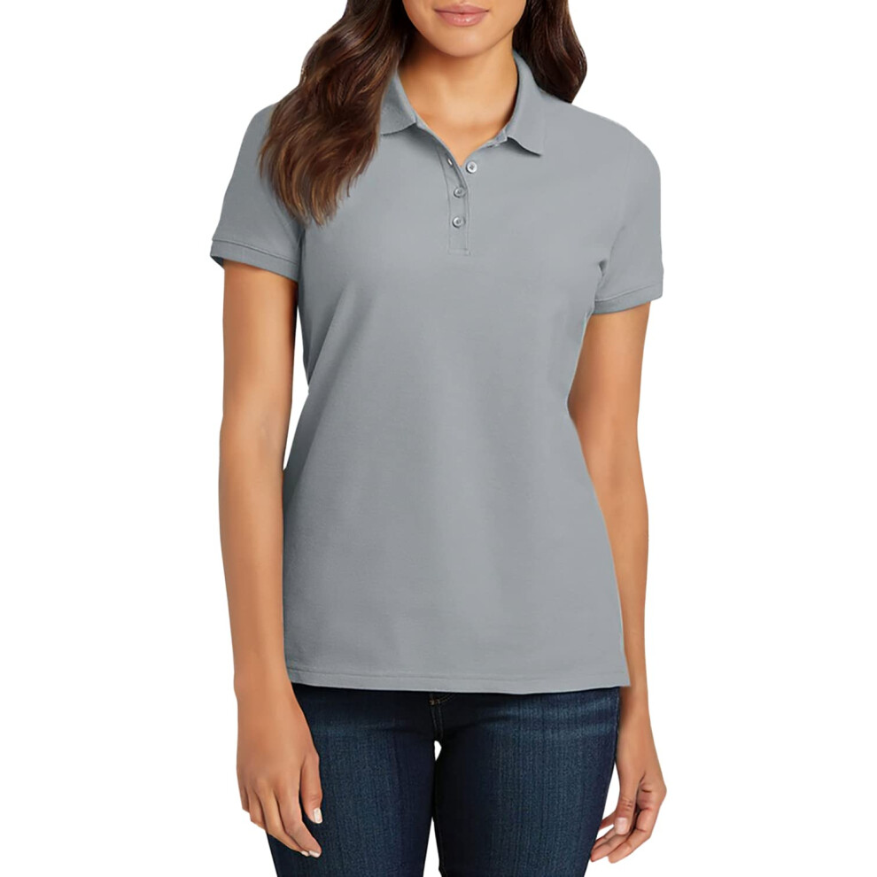 Port Authority Damen Core Classic Piqué Polo L100 Gusty Grey 3XL-image