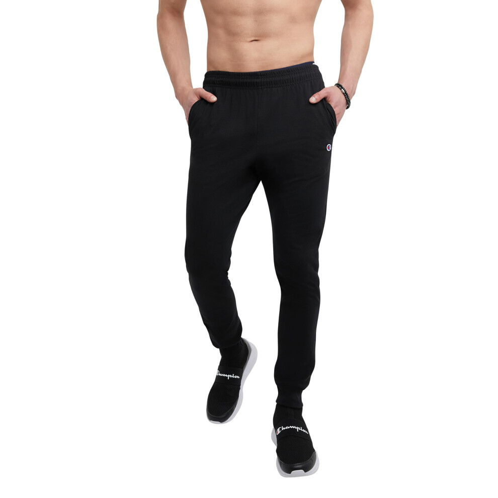 Champion mens Everyday Cotton Jogger Sweatpants  Black  Medium US