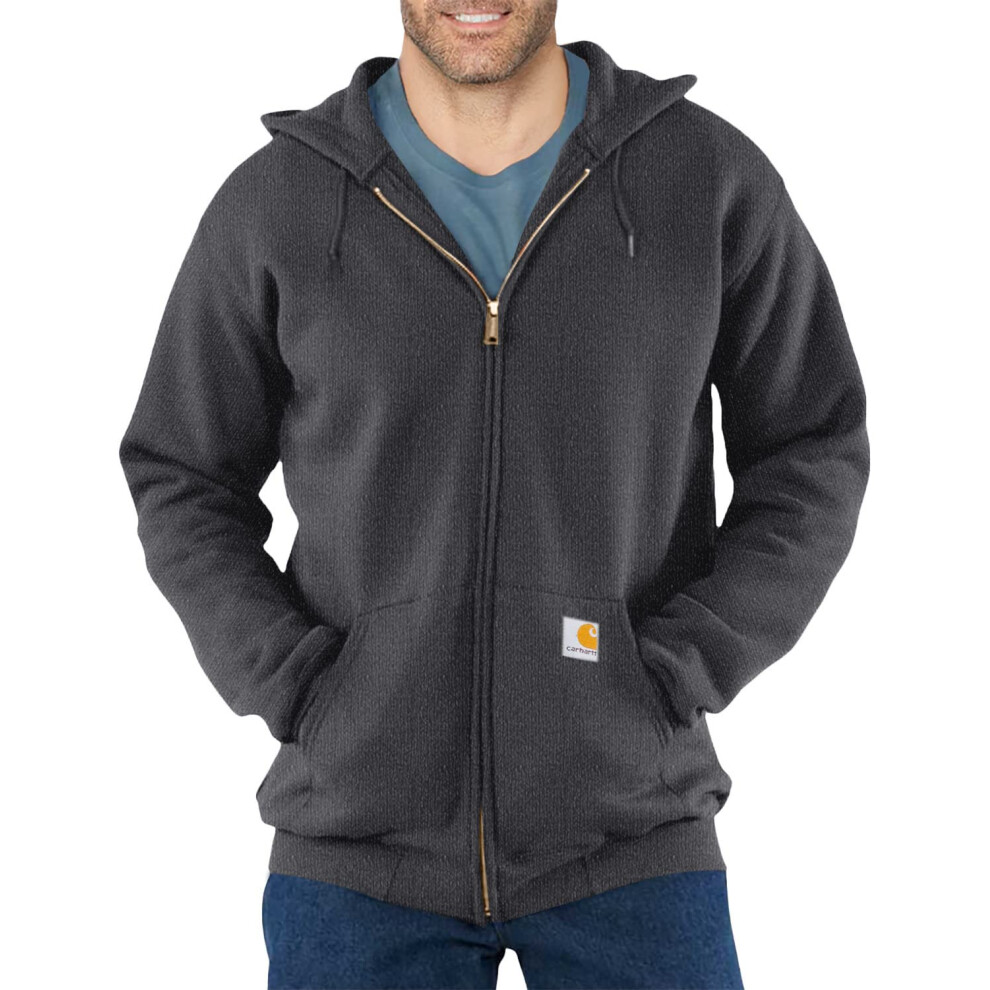 Carhartt Men's Loose Fit Midweight Full-Zip Sweatshirt  Carbon Heather  XX-Large Tall