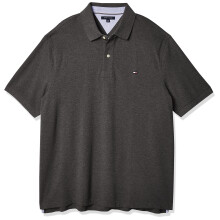 Tommy Hilfiger Herr Polo Skjorta Regular Fit, Medium Grey Heather Large