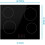 electriQ 60cm 4 Zone Touch Control Ceramic Hob 4