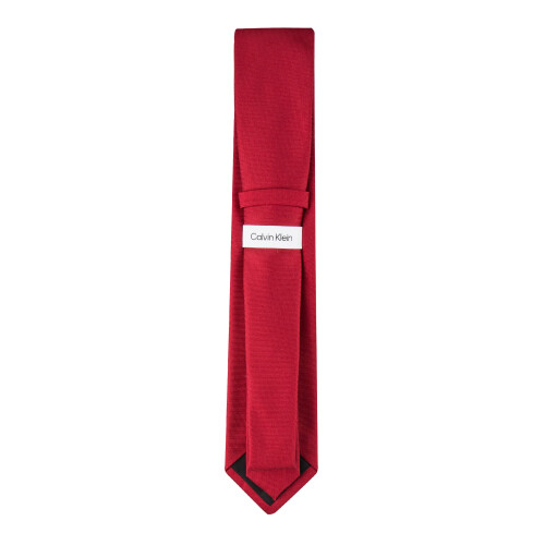 Calvin Klein Calvin Klein Men's Silver Spun Solid Tie, Red, Regular 2