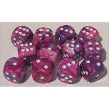 Chessex Manufacturing 27457 Festive Violet With White Numbers Dice Set Of 7