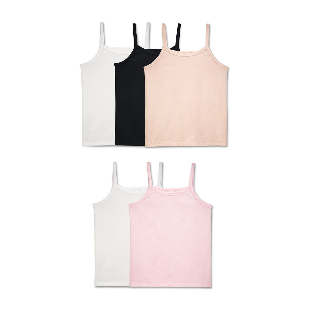 Fruit of the Loom Girls' Big Undershirts Tanks  Cami-5 Pack-Assorted  Large