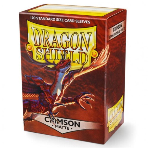 Arcane Tinmen  DP - Dragon Shield Matte Crimson, 100 Sleeves Per Box