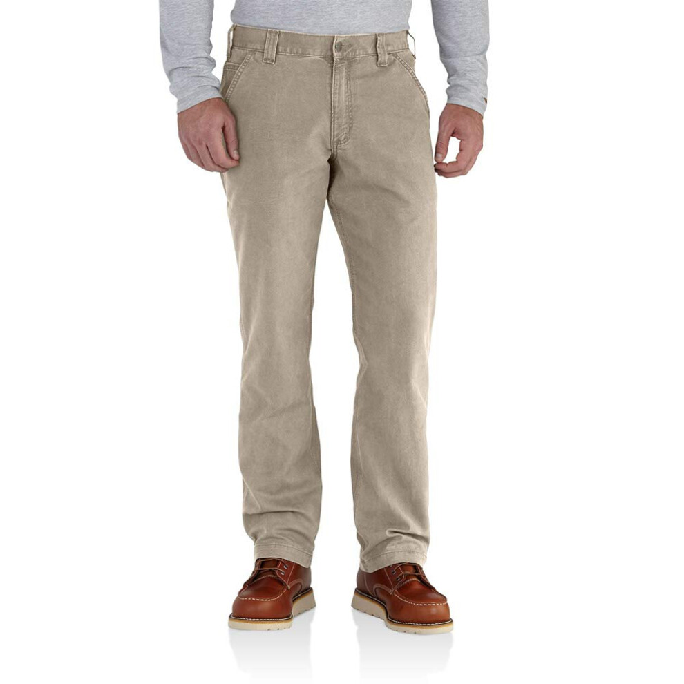 Carhartt Men's Rugged Flex Rigby Dungaree Pant  Tan  35W x 30L