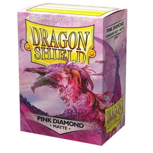 Arcane Tinmen  Deck Protector Dragon Shield Sleeve Art Matte PinK Diamond - 100 Per Pack