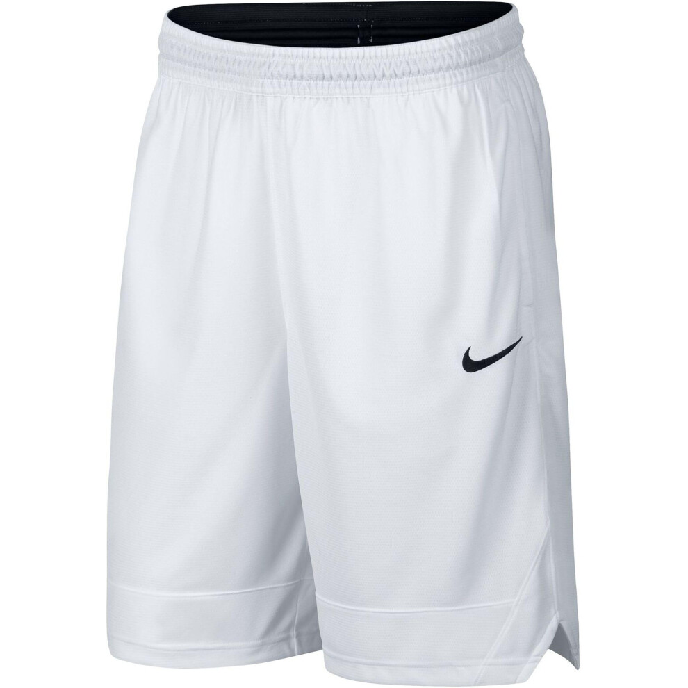 Nike Dri-FIT Icon  Men's basketball shorts  Athletic shorts with side pockets  White/White/Black  4XL