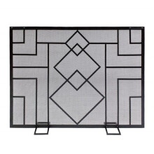 Minuteman 44 x 33 in. Wright Design Fireplace Screen