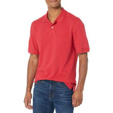Polo da uomo in piqué di cotone regular fit (disponibile in taglie grandi e alte), rosso, grande