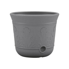 Suncast 300 ft. 300 ft Free Standing Decorative Hose Pot, Gray