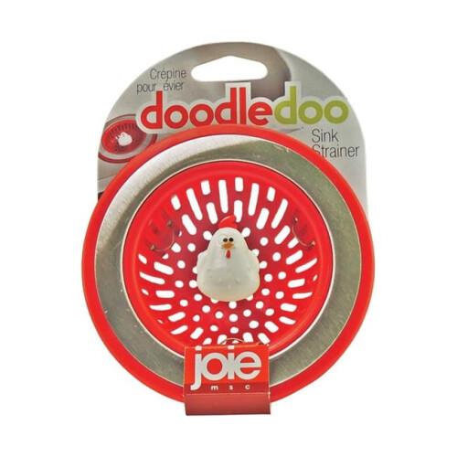 Joie Joie  Sink Strainer, Red & Silver