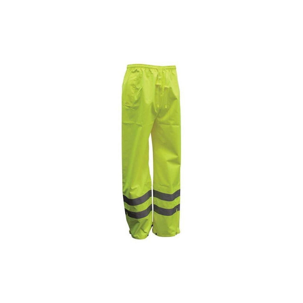 Boss  Hi-Vis Yellow Polyester Unisex Rain Pants, Large