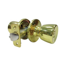 Faultless  Tulip Polished Brass Metal Entry Knobs - 3 Grade Right Handed
