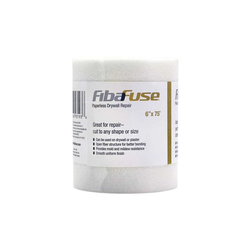 Fibatape Fibafuse 75 Ft. X 6 In. Fiberglass White Paperless Drywall Tape 764121851483