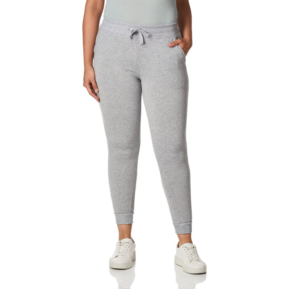 Southpole womens Fleece Basic Jogger Sweatpants  New Heather Grey  Med
