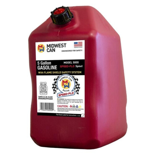 Midwest Can  5 gal Flame Shield Safety System Plastic Gas Can
