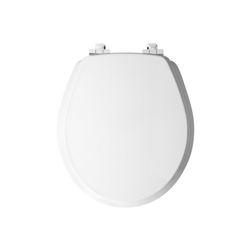 Mayfair Slow Close Round White Molded Wood Toilet Seat 749518019431