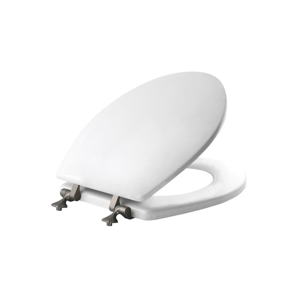 Mayfair Slow Close Round White Molded Wood Toilet Seat 764121568343