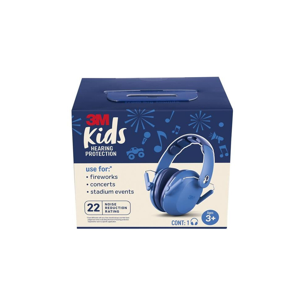 3M  Hearing Protection 22 dB Kids Ear Muffs, Blue