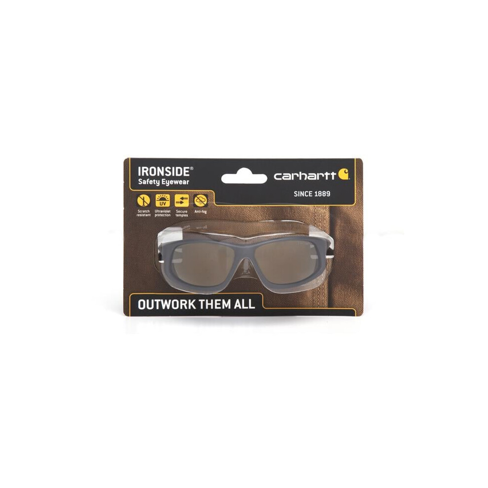 Carhartt  Antique Mirror Lens Black Frame Ironside Anti-Fog Safety Glasses